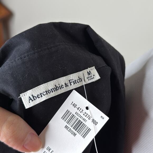 Abercrombie Black Cropped Button Down - Picture 4 of 5